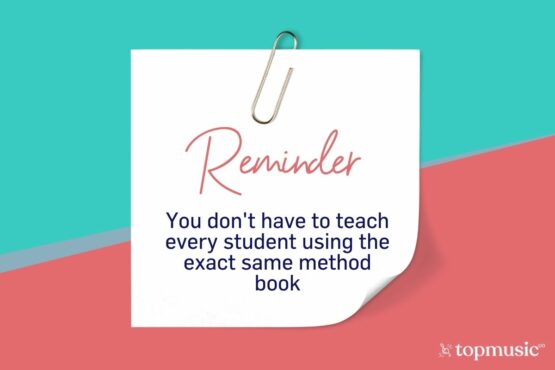you don't have to teach every student using the exact same method book