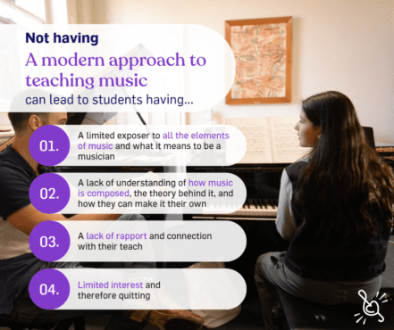 the downfalls of not having a modern approach to teaching music